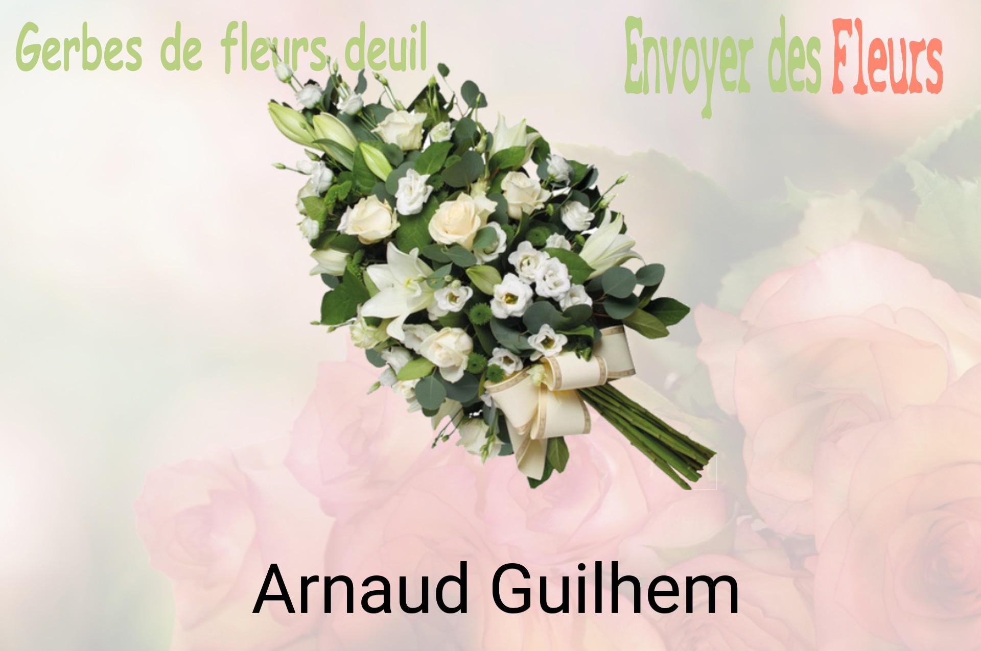 Gerbe de fleurs de deuil livrée à Arnaud-Guilhem